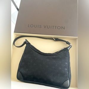 Rare Vintage Louis Vuitton Little Boulogne Satin Bag - Black - 💯
